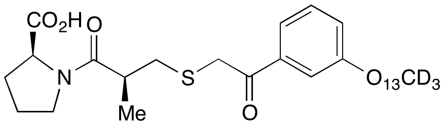 S-(3-Acetylanisole-d3) Captopril - Chemical structure and product image