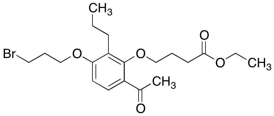 4-[6-Acetyl-3-(3-bromopropoxy)-2-propylphenoxy]butanoic Acid Ethyl Ester - Chemical structure and product image