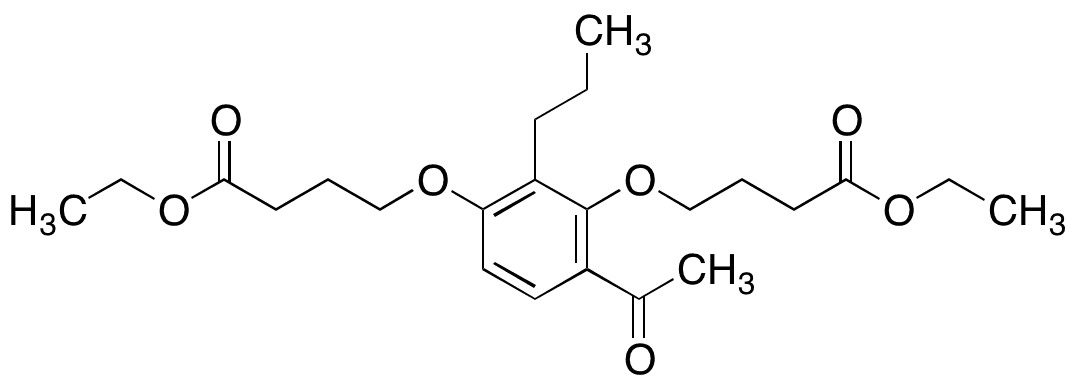 4,4-[(4-Acetyl-2-propyl-1,3-phenylene)bis(oxy)]bisbutanoic Acid 1,1-Diethyl Ester - Chemical structure and product image