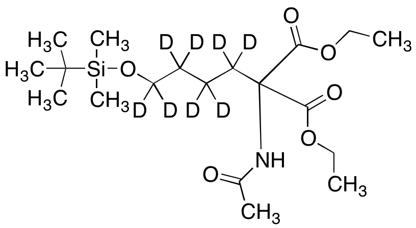 N-Acetyl 1,1-Diethylester 5-Aminopentanol-O-t-butyldimethylsilyl Ether-d8 - Chemical structure and product image