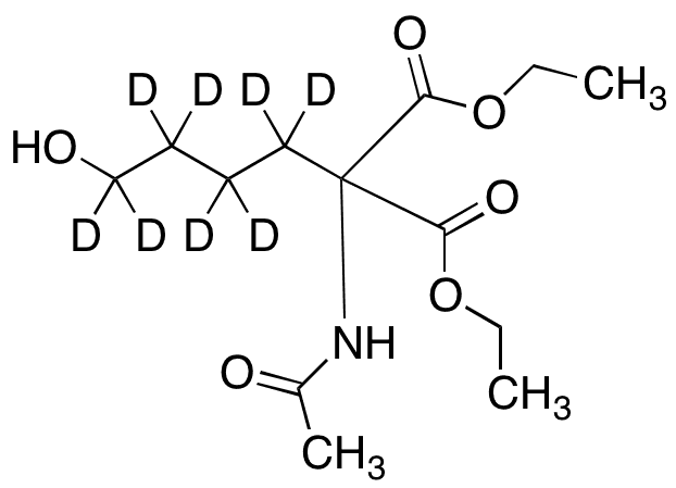 N-Acetyl 1,1-Diethylester 5-Aminopentaol-d8 - Chemical structure and product image