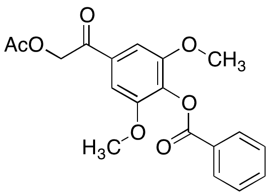 2-(Acetyloxy)-1-[3,5-dimethoxy-4-(benzoyloxy)phenyl]ethanone - Chemical structure and product image