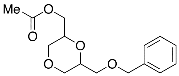 2-Acetate-6-[(phenylmethoxy)methyl]-1,4-dioxane-2-methanol - Chemical structure and product image