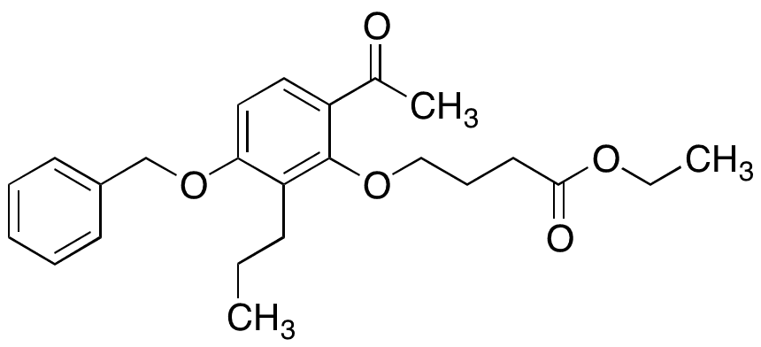 4-[6-Acetyl-3-(phenylmethoxy)-2-propylphenoxy]butanoic Acid Ethyl Ester - Chemical structure and product image