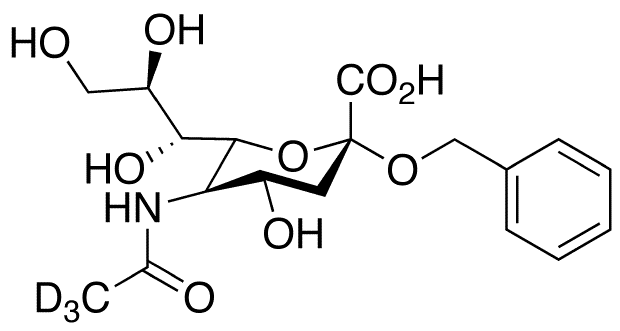N-Acetyl-2-O-benzyl-Alpha-D-neuraminic Acid-d3 - Chemical structure and product image