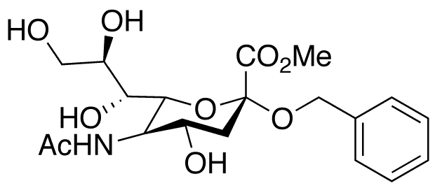 N-Acetyl-2-O-benzyl-neuraminic Acid Methyl Ester, 85% - Chemical structure and product image