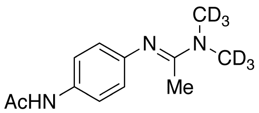 N-(4-Acetylaminophenyl)-N,N-dimethylacetamidine-d6 - Chemical structure and product image