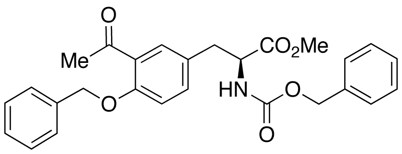 3-Acetyl-N-benzyloxycarbonyl-4-O-benzyl-L-tyrosine Methyl Ester - Chemical structure and product image