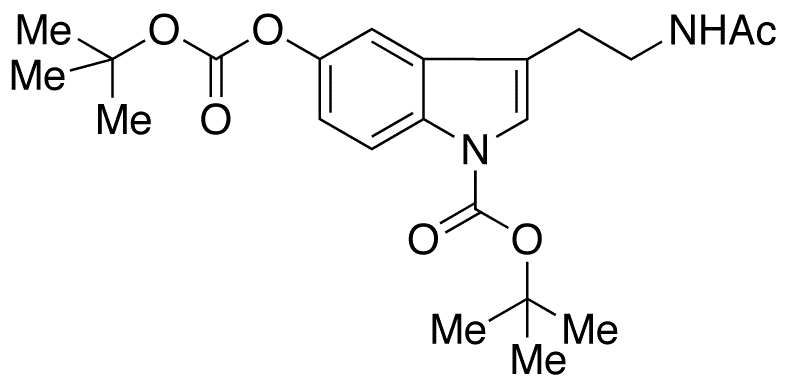 N-Acetyl-N,O-bis(tert-butoxycarbonyl) Serotonin - Chemical structure and product image