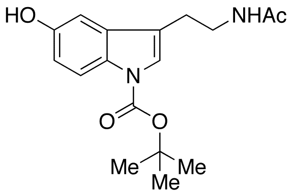 N-Acetyl-N-tert-butoxycarbonyl Serotonin - Chemical structure and product image