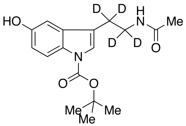 N-Acetyl-N-tert-butoxycarbonyl Serotonin-d4 - Chemical structure and product image