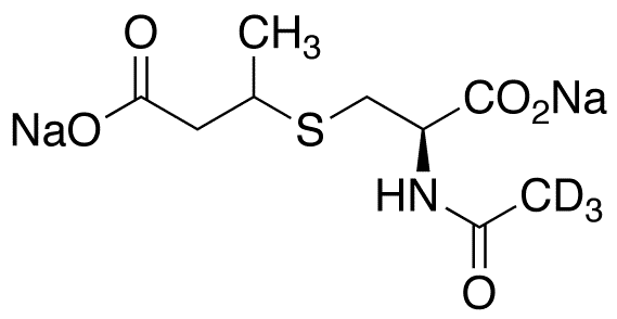 N-Acetyl-S-(3-carboxy-2-propyl)-L-cysteine-d3 Disodium Salt - Chemical structure and product image