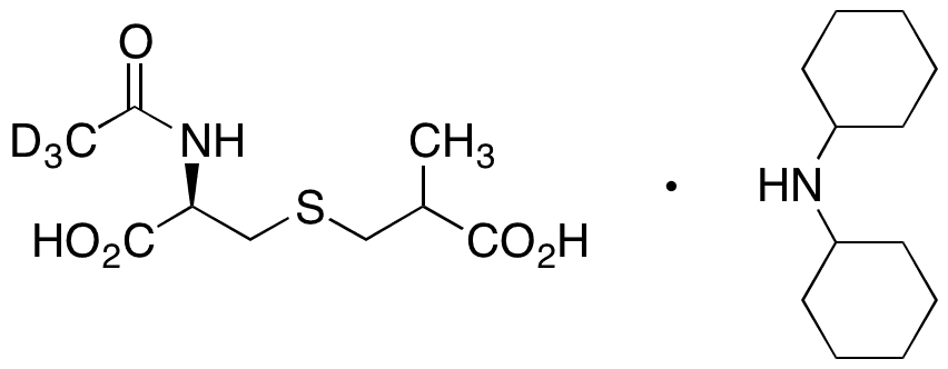 N-Acetyl-S-(2-carboxypropyl)-L-cysteine-d3 Dicyclohexylammonium Salt (Mixture of Diastereomers) - Chemical structure and product image