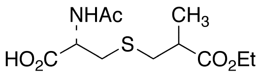 N-Acetyl-S-(2-carboxypropyl)-L-cysteine Ethyl Ester (Mixture of Diastereomers) - Chemical structure and product image