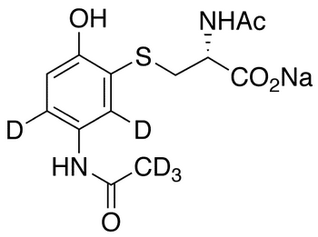 3-[N-Acetyl-L-cystein-S-yl] Acetaminophen-d5 Sodium Salt (Major) - Chemical structure and product image