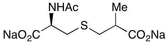 N-Acetyl-S-(2-carboxypropyl)-L-cysteine Disodium Salt (Mixture of Diastereomers) - Chemical structure and product image