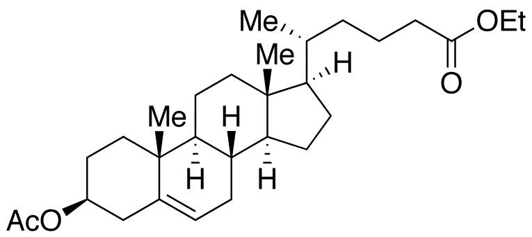 (3 Beta)-3-(Acetyloxy)-chol-5-ene-24-carboxylic Acid Ethyl Ester - Chemical structure and product image