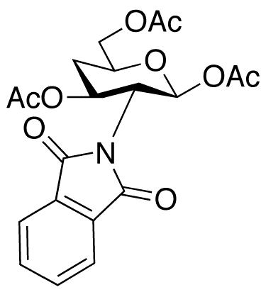 Acetyl 2-Deoxy-2-phthalimido-4-deoxy-3,6-di-O-acetyl-beta-D-glucopyranoside - Chemical structure and product image