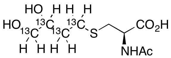 N-Acetyl-S-(3,4-dihydroxybutyl)-L-cysteine-13C4 (Mixture of Diastereomers) - Chemical structure and product image