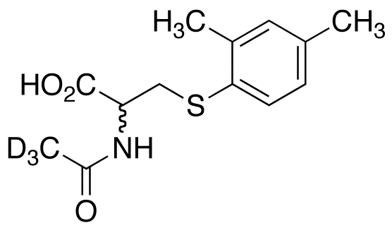 N-Acetyl-S-(2,4-dimethylbenzene)cysteine-d3 (R/S Mixture) - Chemical structure and product image