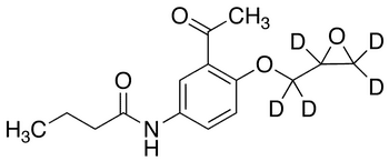 3-Acetyl-4-(2,3-epoxypropoxy-d5)butyranilide - Chemical structure and product image