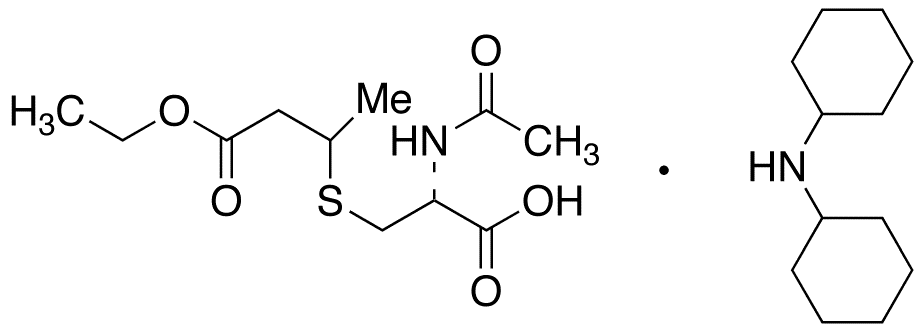 N-Acetyl-S-(2-ethoxycarbonylethyl-1-methyl)-L-cysteine, Dicyclohexylammonium Salt (Mixture of Diastereomers) - Chemical structure and product image