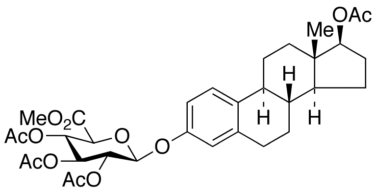 17 beta-Acetyl-estradiol 3-(Tri-O-acetyl-beta-D-glucuronic Acid Methyl Ester) - Chemical structure and product image