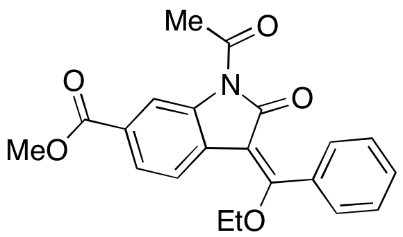 (3E)-1-Acetyl-3-(ethoxyphenylmethylene)-2,3-dihydro-2-oxo-1H-indole-6-carboxylic Acid Methyl Ester - Chemical structure and product image