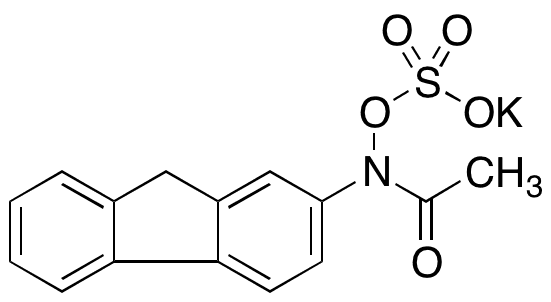 N-Acetyl-N-09H-fluoren-2-yl-hydroxylamine-O-sulfonic Acid Potassium Salt - Chemical structure and product image