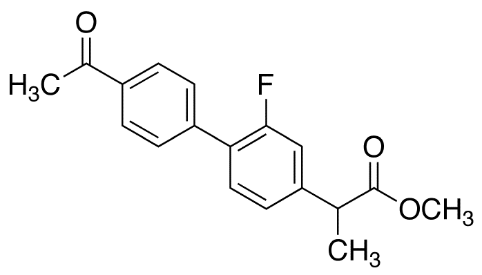 2-(4-Acetyl-2-fluoro-biphenyl-4-yl)-propionic Acid Methyl Ester - Chemical structure and product image