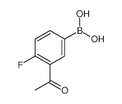 3-Acetyl-4-fluorophenylboronic acid - Chemical structure and product image