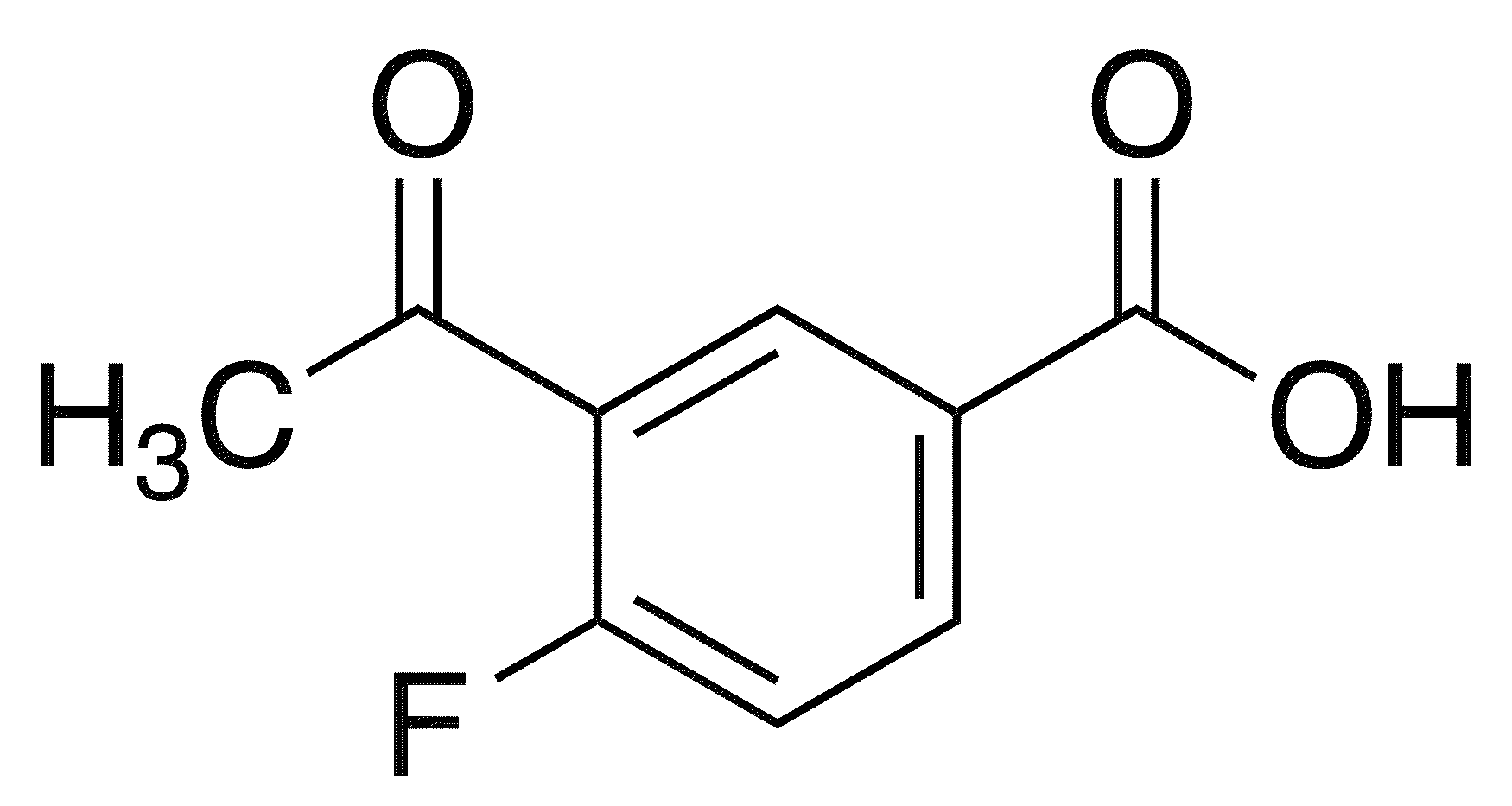 3-Acetyl-4-fluorobenzoic acid - Chemical structure and product image