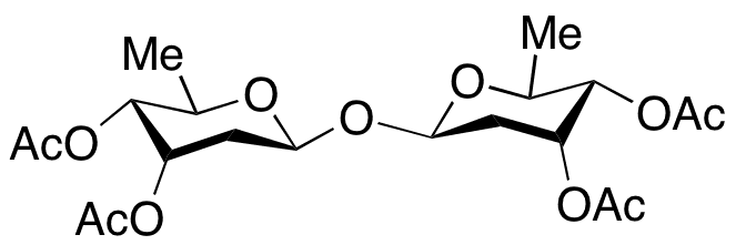 3,4-Di-O-acetyl-2,6-dideoxy-Î±/Î²-L-arabino-hexopyranosyl 2,6-Dideoxy-Î±/Î²-L-arabino-hexopyranoside Diacetate - Chemical structure and product image