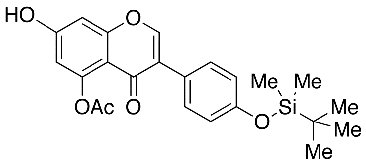 5-O-Acetyl-4-O-tert-butyldimethylsilyl Genistein - Chemical structure and product image