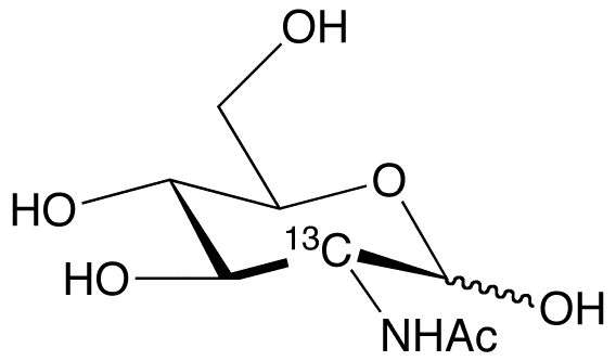 N-Acetyl-D-[2-13C]glucosamine - Chemical structure and product image