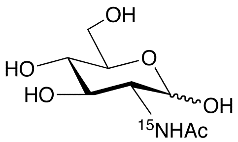 N-Acetyl-D-[15N]glucosamine - Chemical structure and product image