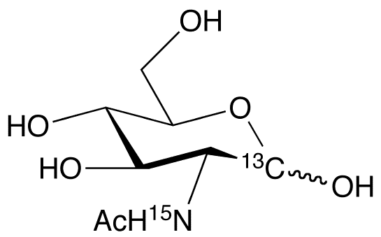 N-Acetyl-D-[1-13C15N]glucosamine - Chemical structure and product image