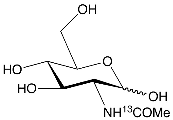 N-[1-13C]Acetyl-D-glucosamine - Chemical structure and product image