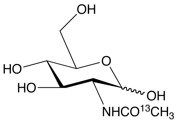 N-[2-13C]Acetyl-D-glucosamine - Chemical structure and product image