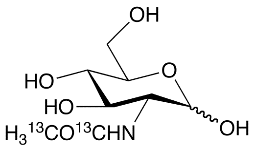 N-[1,2-13C2]Acetyl-D-glucosamine - Chemical structure and product image