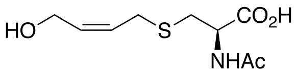 cis-N-Acetyl-S-(4-hydroxy-2-buten-1-yl)-L-cysteine (Contain up to 10% trans isomer) - Chemical structure and product image