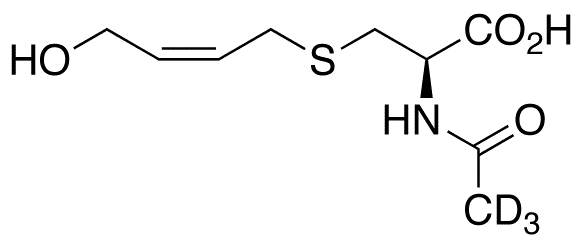 cis-N-Acetyl-S-(4-hydroxy-2-buten-1-yl)-L-cysteine-d3 - Chemical structure and product image