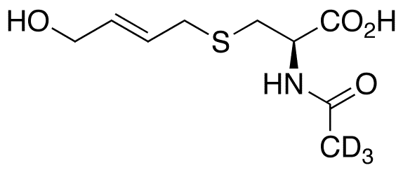 N-Acetyl-S-(4-hydroxy-2-buten-1-yl)-L-cysteine-d3 - Chemical structure and product image