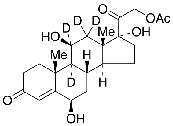 21-O-Acetyl 6beta-Hydroxy Cortisol-d4 - Chemical structure and product image