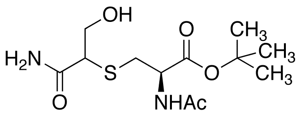 N-Acetyl-S-[2-amino-1-(hydroxymethyl)-2-oxoethyl]-L-cysteine-1,1-dimethylethyl Ester - Chemical structure and product image