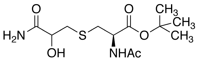 N-Acetyl-S-(3-amino-2-hydroxy-3-oxopropyl)-L-cysteine-1,1-dimethylethyl Ester - Chemical structure and product image