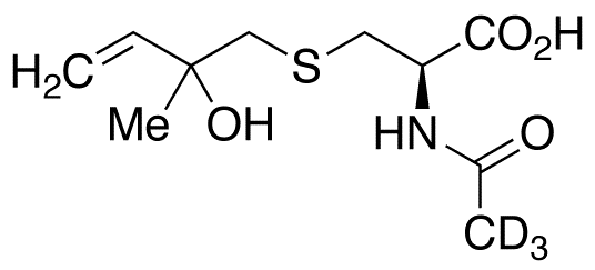 (R,S)-N-Acetyl-S-(2-hydroxy-2-methyl-3-buten-1-yl)-L-cysteine-d3 (90%) - Chemical structure and product image