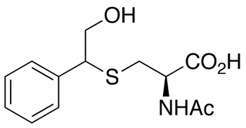 N-Acetyl-S-(2-hydroxy-1-phenylethyl)-L-cysteine + N-Acetyl-S-(2-hydroxy-2-phenylethyl)-L-cysteine (Mixture) - Chemical structure and product image