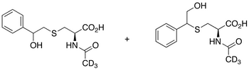N-Acetyl-S-(2-hydroxy-1-phenylethyl)-L-cysteine-d3 + N-Acetyl-S-(2-hydroxy-2-phenylethyl)-L-cysteine-d3 (Mixture) - Chemical structure and product image