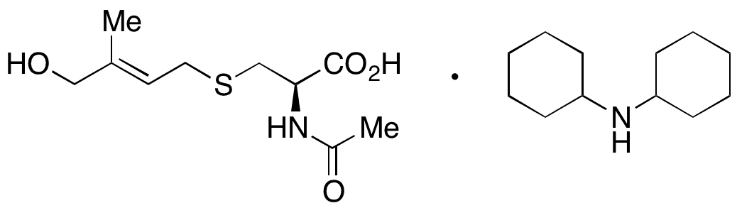N-Acetyl-S-(4-hydroxy-3-methyl-2-trans-buten-1-yl)-L-cysteine Dicyclohexylammonium Salt - Chemical structure and product image